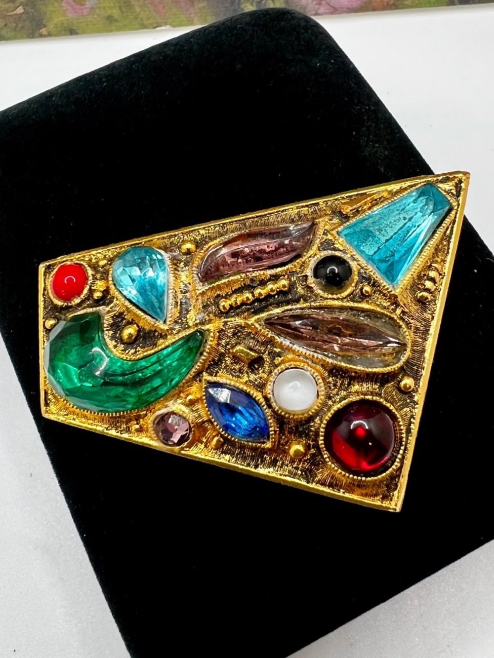 Glass Collage Brooch